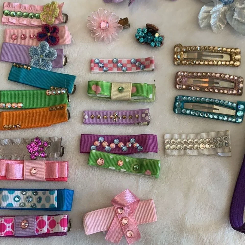 Girls Crystal Barrettes and Headbands